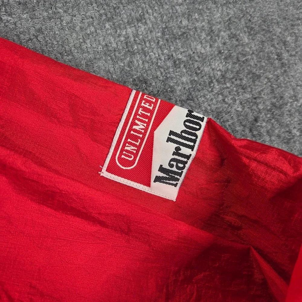 Vintage Marlboro Jacket Mens XXL Unlimited Windbreaker Packable 1/2 Zip Anorak